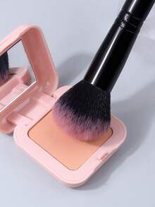 1 cọ trang điểm đa năng, cán đen, lông cọ màu hồng gradient, mềm mại, lý tưởng để tán phấn má hồng, phấn tạo khối và phấn bắt sáng. - màu đen - Xem 8
