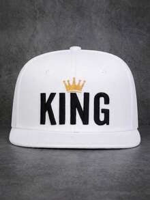 1顶男士KING字母刺绣嘻哈帽，男女通用遮阳帽，卡车帽，时尚运动棒球帽，可调节防晒休闲帽，适合春秋季旅行、海滩、派对、度假，是送给家人和朋友的完美礼物 - 多色 - 查看 4