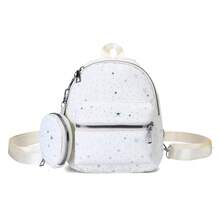 Glitter Star Mini Backpack, Girly Style Multi-Color Small Backpack, Including Small Pouch - Multicolor - View 12