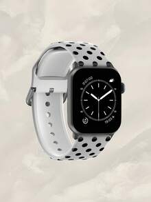 1条简约可爱黑白波点硅胶表带，兼容 38mm 40mm 41mm 42mm 44mm 45mm 49mm（S10/S11 42mm，S10/S11 46mm），时尚柔软硅胶运动表带，适用于 Series Ultra 2 S11 S10 SE 9 8 7 SE 6 5 4 3 2 1，适合日常佩戴和度假装扮。 - 彩色 - 查看 3