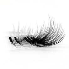 10 Pairs Soft Lightweight 3D Faux Mink Lashes D Curl Wispy Fluffy Dramatic Volume Set - Black - View 9