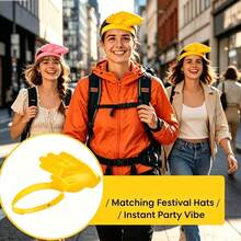 1pc Interesting Palm Sunshine Hat With DIY Manicure Function, Novel Hand-Shaped Sun Hat, Adjustable Strap, Reusable Model Hand, Fun Party And Beach Accessory - Multicolor - View 7