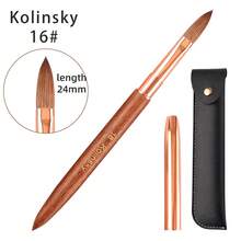 Cọ vẽ móng nghệ thuật bằng lông chồn Kolinsky chất lượng cao, màu vàng hồng ánh gỗ đàn hương, cọ chạm khắc, cọ dùng để nối dài móng acrylic. - màu xanh lá - Xem 21