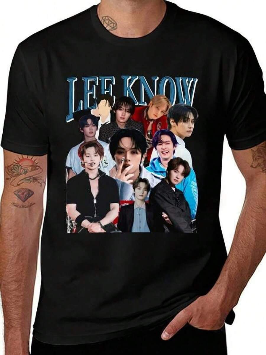 Camiseta unisex de manga corta, LeeMin-HoGraphicT-shirt-ClassicActorDesignShortSleeveRoundNeckSummerTop, CasualFanMerchandiseGift, MachineWashableVintageShirt, blusas de mujer, MichaelJacksonGraphicT-shirtSweetDesign, SummerCasualWear, HotWeatherWear, camisetas para mujer, camisetas para hombre, camisetas de hombre, , y2k, spiderman, regalos para novio, RetroVintage, camisetas de gimnasio para hombre, spiderman, camiseta FIFAWorldChampionship2026,Retro Pure Cotton Basic Top, Casual Loose Short Sleeve Design For Female Teen Girls, Comfy Fabric For Daily Life Streetwear Weekend Trip Campus Activity All Season Simple Daily Dressing Styletops elegantes playeras de niña tropicoqueta karol playeras de mujer tops de mujer tops de mujer ropa de niñas de 36 años ropa deportiva de mujer - Negro - Ver 1