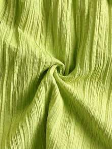 Conjunto de 2 piezas de camiseta sin mangas y pantalones cortos de unicolor casual para vacaciones de mujer - Verde - Ver 5