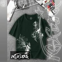 Premium 100% Cotton ASHSTAR "Gothic Witch" T-Shirt - 墨綠色 - 查看 1