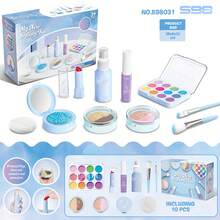 Kosmetik Palsu untuk Anak-Anak, Mainan Simulasi Rias Wajah untuk Anak-Anak, Set Mainan Plastik untuk Anak Perempuan, Lipstik, Eyeshadow, dan Perona Mata DIY. - 10 buah - View 13