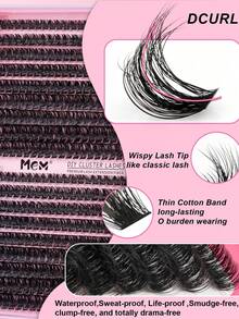 684PCS Individual Lash Clusters Large Capacity D Curl 8-16mm DIY Lash Clusters Natural Look&Extra Thick&Wispy&Ultra Soft&Super Light Reusable Individual Segmented False Eyelashes Eyelash Extension Kit Suitable For Travel, Daily Wear For Beginners, Weddings, Dates, Parties, Festivals, Very Suitable For Christmas/Halloween/Gift Eyelash Bundles - D - View 8