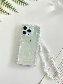 Ốp lưng điện thoại TPU chống sốc, thiết kế tối giản, thanh lịch, họa tiết trái cây, viền sóng bện, kèm phụ kiện vòng tay hạt cườm thủ công, tương thích với iPhone 17pro/17Air /17/17promax 16/11/16pro/16plus/16promax/16e/15Promax/13/14/12/XS/XR/7G/8PXR /7/8, 15Promax, 13, 14, 11, 12, X, 12/14 - Nhiều màu - Xem 4