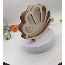 1pc Vintage Wooden Shell Shaped Storage Box, Mother's Day & Christmas Decor Gift, Best Christmas Gift 2025 - A - View 7