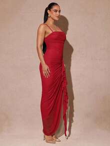 Women Midi Dresses - Rojo - View 5