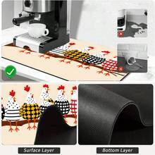 1pc Geometric Rooster Pattern Dish Drying Mat, Absorbent Trivet For Coffee Maker, Suitable For Dining Table And Cafe, Multipurpose Drainage Pad, Home Gift, Desktop Decor - XYLSD-336 - View 10