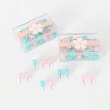 Candy Color Square Plastic Push Pins Softwood Photo Wall Nails Decorative Thumbtacks For Photo Display - Mixed Colors - View 2