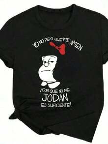 Camiseta de mujerCamisetas con Estampado Divertido de Mafalda para Mujer, Estilo Harajuku, Ropa de Verano para Chicas, Estilo Kawaii, Lindas y GenialesCómoda y ligera - Negro - Ver 7