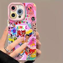 Funda para teléfono con diseño de pegatinas de dibujos animados a todo color, compatible con fundas para teléfonos , Apple, VIVO, OPPO, , Transsion, ,  y Honor. Fabricada en TPU, ofrece protección contra golpes y caídas. Un regalo ideal para familiares y amigos. - Blanco - Ver 2