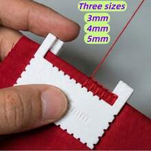 Sturdy Hinge Handheld Sewing Edge Tool | Includes 3 Sizes (3mm/4mm/5mm), Anti- Design, Double-Sided Guide Needle, Side Positioning Scale | Ergonomic Fabric Sewing Edge Enhancer, Sturdy Hinge - A - View 3
