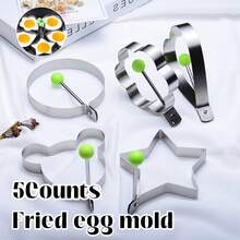 Juego de 5 moldes para hacer aros fritos, multifuncional para el desayuno - 1 - Ver 5