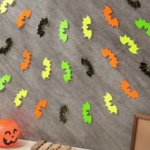 SELAMAT HALLOWEEN Spanduk Bendera Fluorescent dengan Kelelawar, Hantu, , Jaring Laba-laba Dekorasi Dinding Latar Belakang Pesta Suasana Perayaan Liburan 1 Set 1 Buah - Beraneka warna - View 14