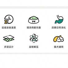 新款防噎食宠物慢食碗,健康旋转游戏盘,适用于猫狗 - 1公升 - 查看 4