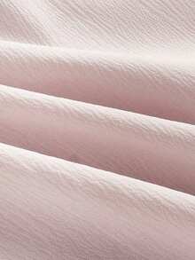 Top de tirantes con volantes y pliegues de color rosa dulce para mujer, top corto de verano - Rosa - Ver 4
