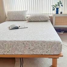 1件花卉圖案貼身床單（不含枕套），四周附彈性帶，適用於臥室 - 冉冉 - 查看 5