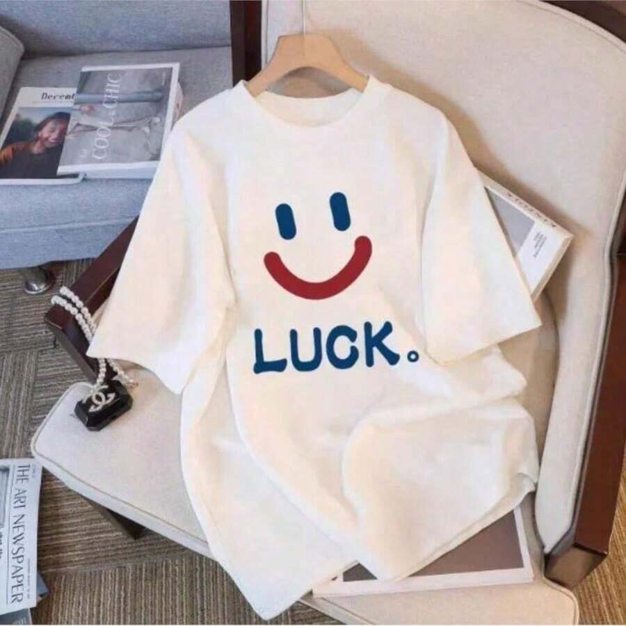 GiftGiftGiftGift1PSCWomen's White Short Sleeve T-Shirt, Summer 2026, New, Loose Fit, Plus Size, Fashionable, Versatile Top, SoftSoftSoft - 白色 7 - 查看 1