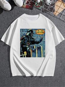 The Image Shows An Iconic Science Fiction Character Extending Their Hand With An Emblematic Phrase That Symbolizes Power, Mystery, And Family Bonds, Conveying Strength And Legacy In Every Detail. This Comfortable And Modern Casual Women's T-Shirt Is Perfect For Everyday Wear. - 白色 - 查看 3