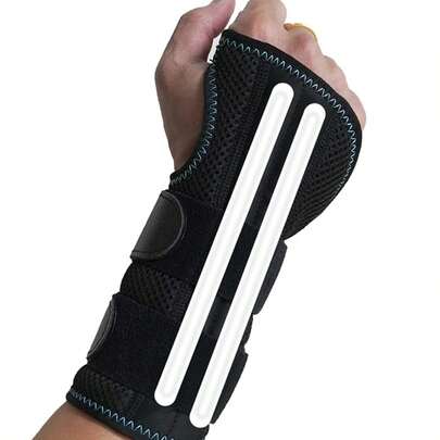 Wrist Support To Relieve Carpal Tunnel Syndrome - Adjustable Night Support Device With 3 Support Rods, Suitable For Left And Right Hands (Unisex)