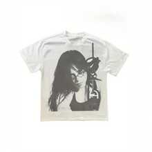 Billie E Retro Graphic T-Shirt - A White Shirt Featuring Billie E's Famous Image And Song Lyrics, Designed With A Relaxed Crew Neck, Ideal For Any Time Of Year, Offering Comfort And Durability. - 白色 - 查看 10