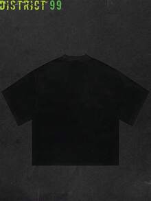 Anti Social Club Graphic Cropped T-Shirt For Boys And Girls Men, Women All Ages Family T-Shirt Letter New Streetwear Clothing Harajuku T-Shirt Cotton Half Sleeve Tee, Y2K Style Casual Cotton Classic Crewneck Design Tee - màu đen - Xem 6