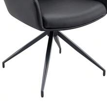 [2 Piece Set] European Lightweight Luxury Swivel Chair, 360° Sound Rotating, 2-Piece Set For Dining Rooms / Relaxation Areas. - Black - View 9