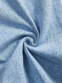 Explorewe Jeans de mezclilla estilo Y2K versátiles lavados y desgastados con pierna acampanada y elásticos para niñas adolescentes - Lavado ligero 2 - Ver 8