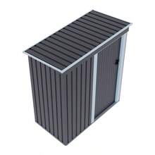 Outdoor Metal Removable Storage Shed Garden Storage Shed With Lockable Door For Firewood Garbage Can Tools Lawnmower Bike Shed Waterproof Log Store For Backyard Patio Rust-Resistant Not Include Foundation 164cm W X 77cm D X 182cm H - A - View 7