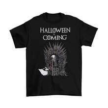 Game Of Thr Ones Nightmare Before Christmas T-Shirt Uni Cotton Halloween New - màu đen - Xem 1