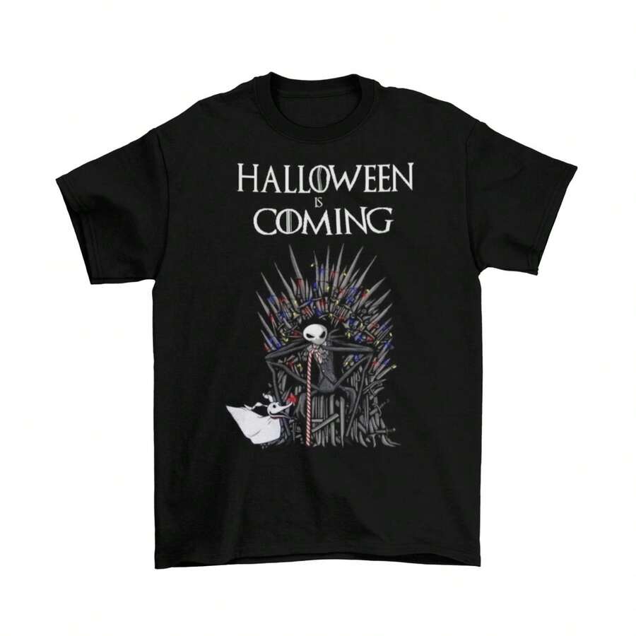 Game Of Thr Ones Nightmare Before Christmas T-Shirt Uni Cotton Halloween New - màu đen - Xem 1