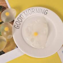 1pc Transparent Egg Squeeze Toy, Soft Jelly Squeeze Toy, Portable Holiday Gift Stress Relief Toy For Kids - Transparent - View 5