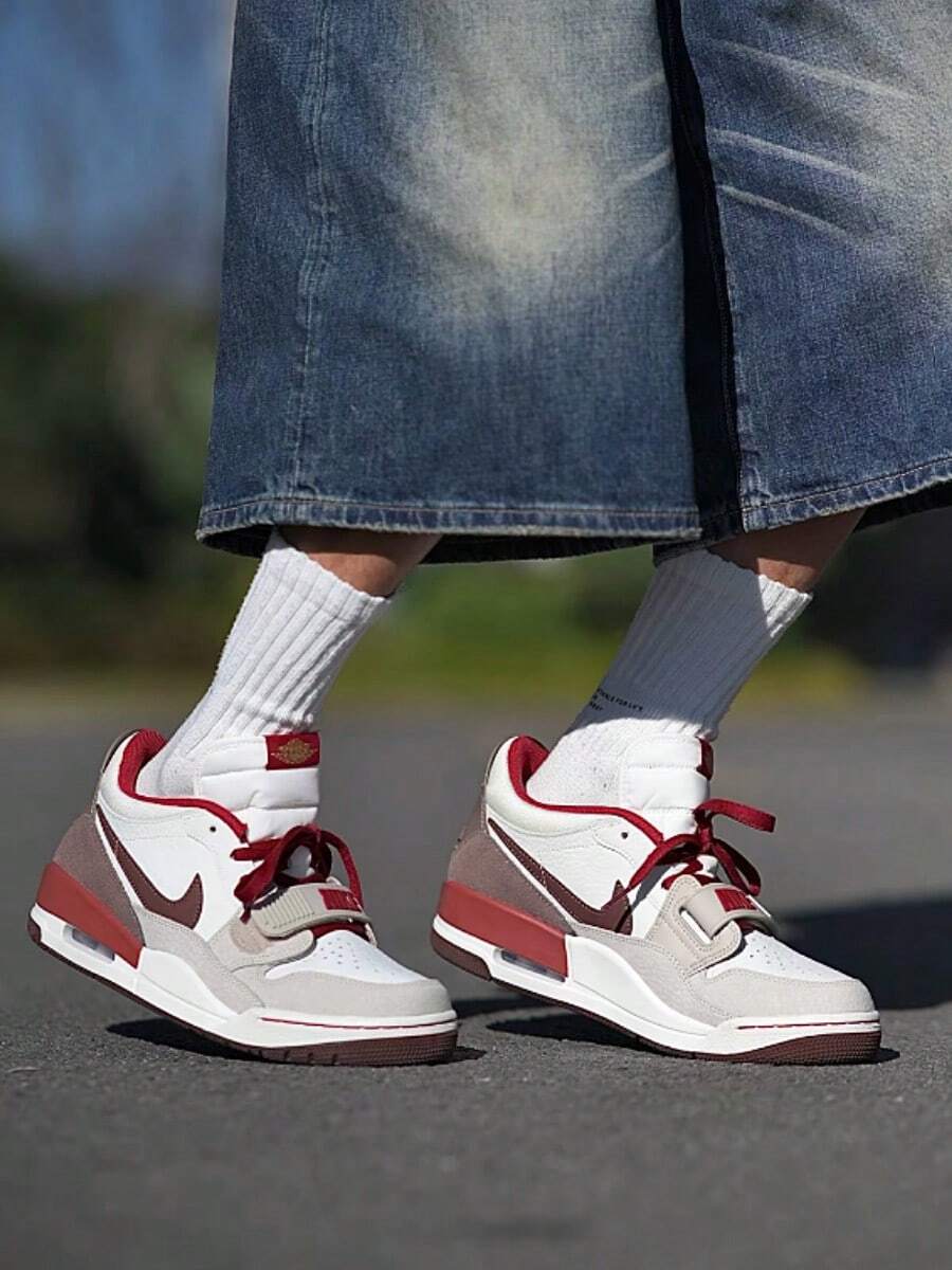 Nike Jordan Legacy 312 男款籃球鞋 時尚百搭舒適貼合防滑耐磨低筒復古米紅色 IQ9783-121 - 米紅色 - 查看 1
