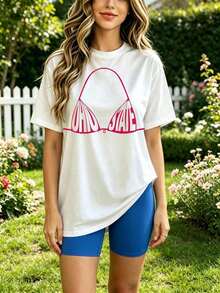 Soft 100% Cotton T-Shirt. Loose-Fitting White T-Shirt With A Graphic Print Of The Ohio State Seal, Perfect For Casual Wear And Gardening. Breathable Cotton T-Shirt, Goes With Everything. Great. - 白色 - 查看 5