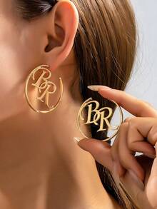 1 Pair Fashion Elegant YS Letter Pearl Earrings, Luxury High-End Niche Design, Versatile Socialite Earrings - Letter Earrings - View 11