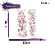 一套粉色樱花树枝墙贴，樱花藤蔓小鸟墙贴，卧室客厅墙面装饰 - 彩色 - 查看 9