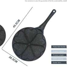 1pc Creative Multi-Hole Frying & Baking Pan/6-Cup Heart-Shaped Non-Stick Egg Pan/New Aluminum Alloy Egg Cooker For Home Kitchen/Multi-Function Breakfast Pan/6-Hole Creative Non-Stick Breakfast Pan - View 11