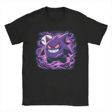 Camisetas G1engar Dark Night para hombre y mujer, 100% algodón, divertidas, de manga corta, cuello redondo, con estampado gráfico. Camiseta de manga corta de 220 g de algodón puro para hombre y mujer, tejido grueso, resistente a las arrugas y que no se deforma fácilmente. Estilo sencillo y versátil, ligero y transpirable, perfecto para ir al trabajo, viajar, acampar, ir de compras y para el tiempo libre diario. - Negro - Ver 1