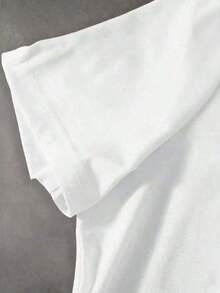 Camisa moderna y minimalista para mujer, camiseta casual de manga corta, lavable a máquina, versátil para primavera, verano y otoño, corte holgado, ligera, camisa básica para amantes de la moda. - Blanco - Ver 4