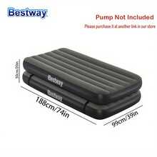 Bestway 67922 3-In-1 Inflatable Mattress, Inflatable Camping Mat, Inflatable Bed, Flocked Surface For Backpacking, Hiking, Portable Camping Mat - Black - View 11