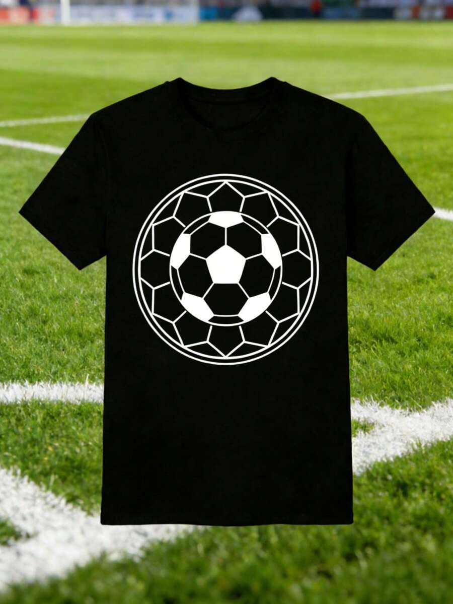 Hombres 002 | | Fútbol | Camiseta deportiva con el logo de 2026 en México, perfecta para los aficionados al fútbol que quieren mostrar su apoyo al torneo más importante de todos los tiempos. - Negro - Ver 1