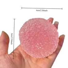 1pc Squishy Ice Ball Maltose Fidgets Toy Super Soft Pink Mochi Slow-Rebound Squeeze Toy Anti-Stress Toy For Adults Hand Exercise,Squishy Toys,Cheese Squishy,Fidget Toys(Random Color) - Hồng - Xem 7