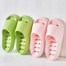 Sandal Kamar Mandi Bahan EVA, Desain Berlubang untuk Pengeringan Cepat, Unisex, Cocok untuk Pantai, Kolam Renang, Penggunaan di Rumah, Portabel, Ringan, Tidak Bersuara, Anti Selip - Berbentuk lubang - View 8