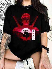 Minimalistisk grafisk t-shirt D-DemonSS S-SlayerS Uzui Sound Hashira - Svart - Visa 1