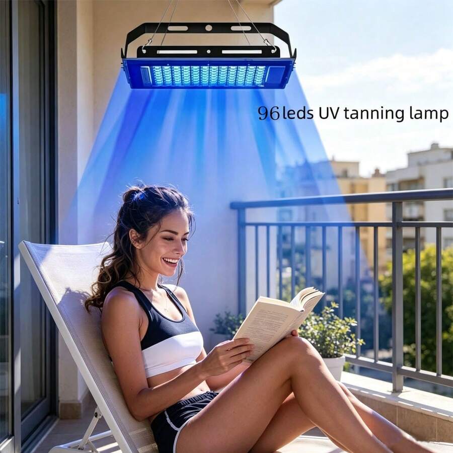 Sunbathing Lamp With Tripod, 395 Wavelength, USB Easy To Install, Suitable For The Whole Body, Suitable For Both Men And Women As Holiday Gifts, Giving Eye Masks. - Black - View 1