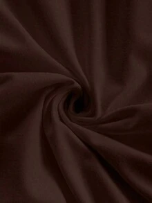 Blusa casual de unicolor con hombros oblicuos y ajustada, apropiada para el verano - Café integral - Ver 3